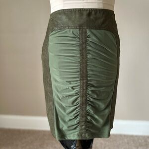 Multicolored Knee-Length Ruched Pencil Skirt for Work